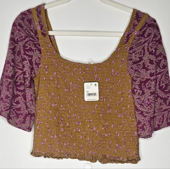 Free People Marigold Combo Top NWT - Picture 3 of 7
